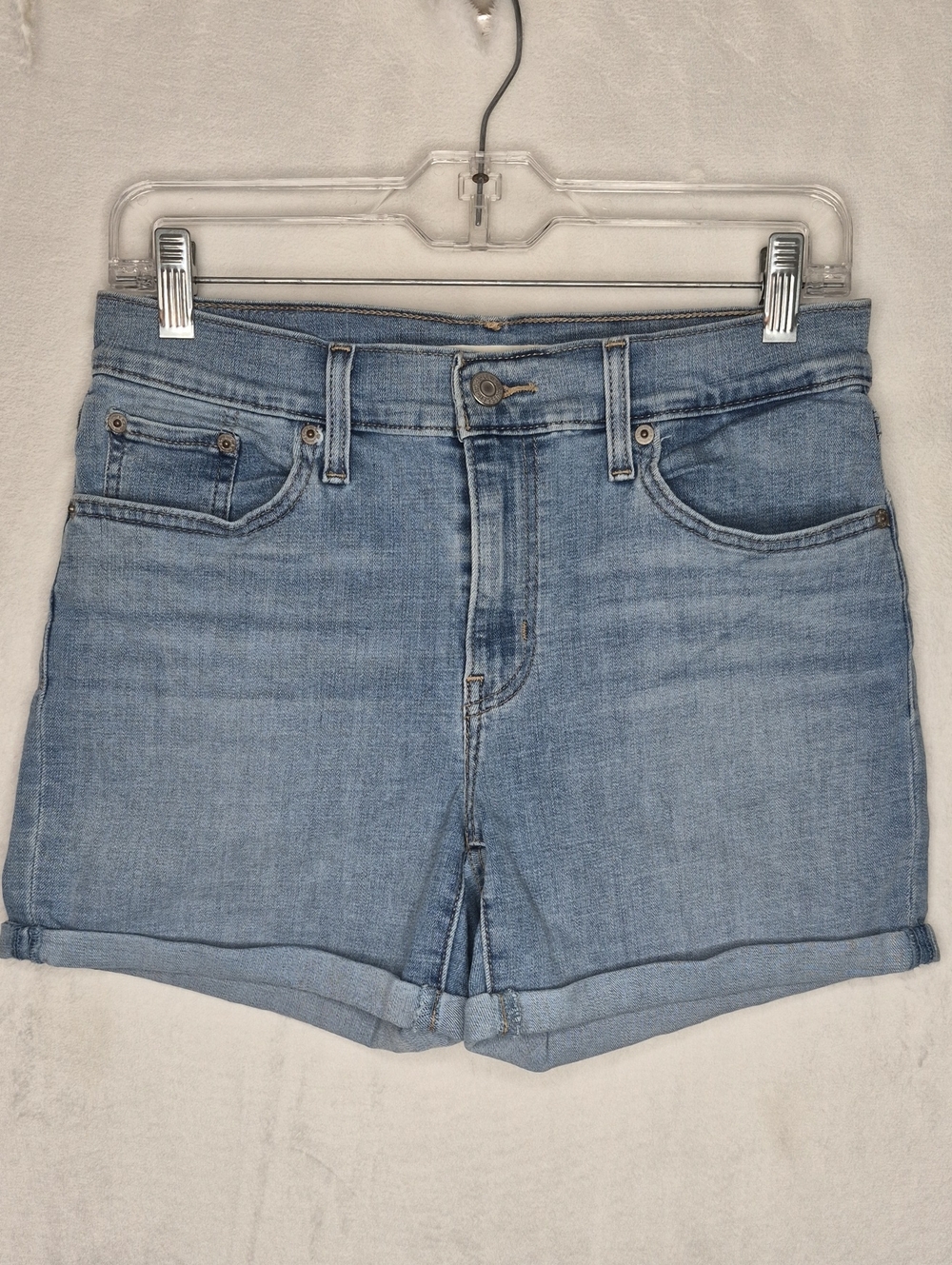 Levi's Mid-Length Denim Jean Shorts - Light Wash Size 28